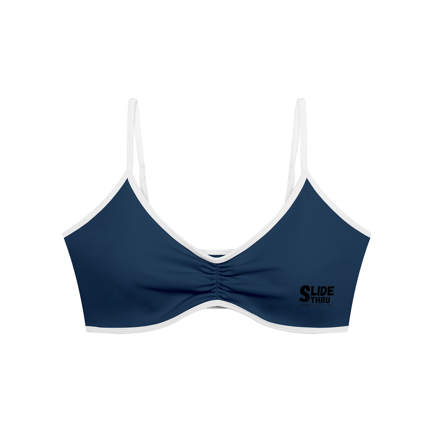 Women's Color Block Ruched V-Neck Sports Bra