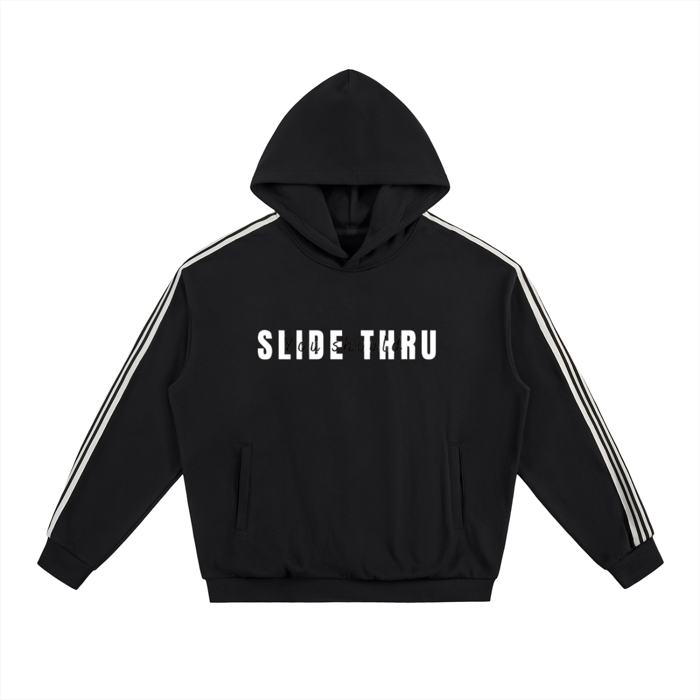 Side Stripe Drop-Shoulder Hoodie