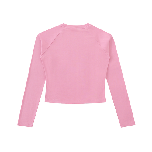 Dyed Washed Raglan Long Sleeve Slim T-Shirt