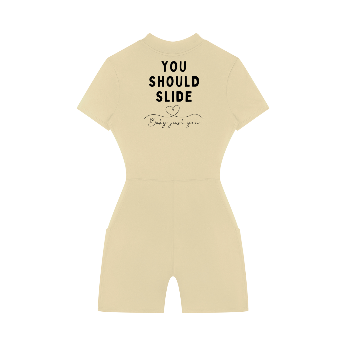 Women's Quarter-Zip Short Sleeve Romper