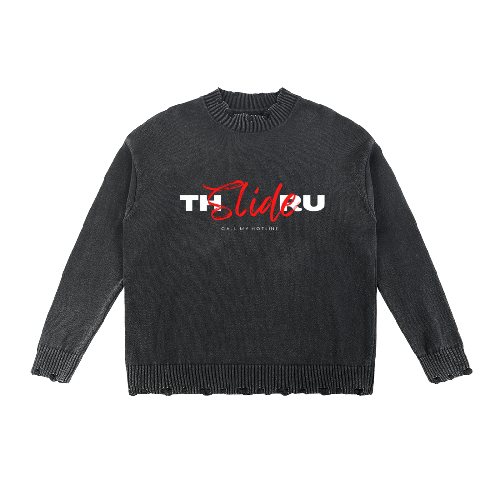 Vintage Washed Hand-Frayed Sweater