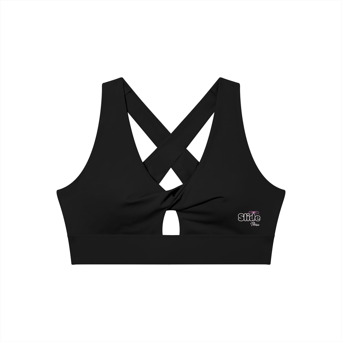 Women's Twist Front V-Neck Sports Bra