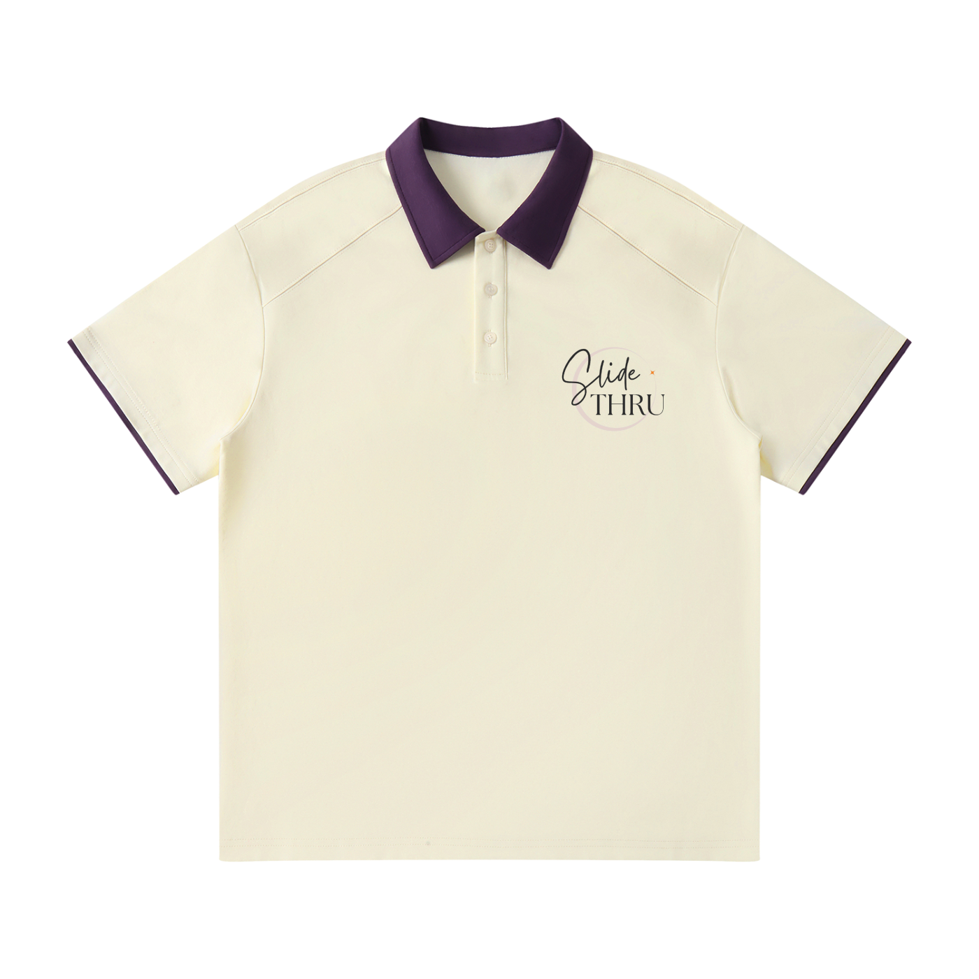 Contrast Collar Raglan Polo Shirt
