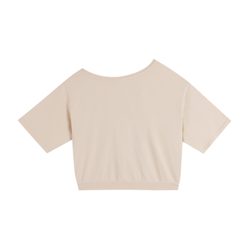 Asymmetric Shoulder Oversized Cotton T-Shirt