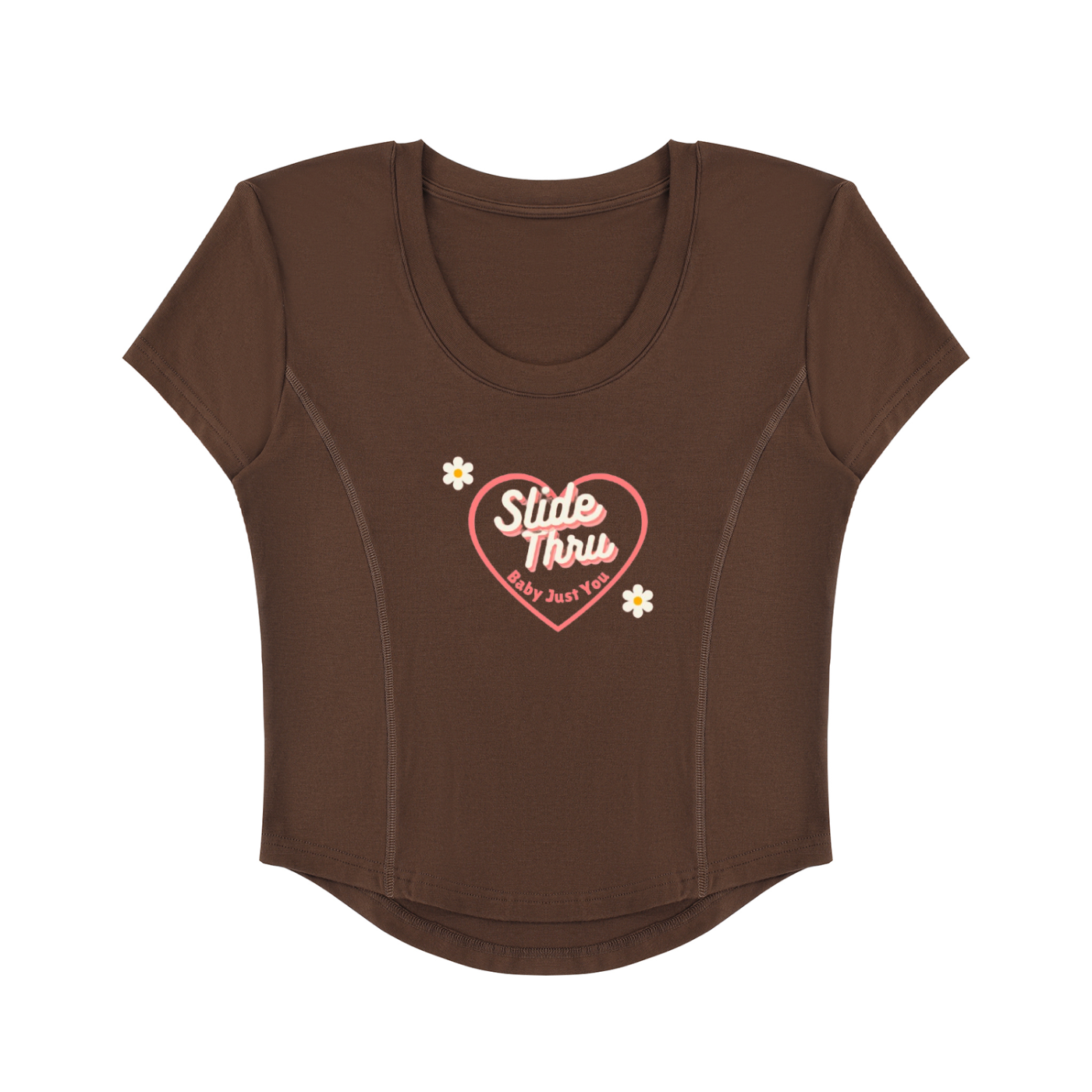 Women's Paneled Crop T-Shirt (Cute Girl Summer)