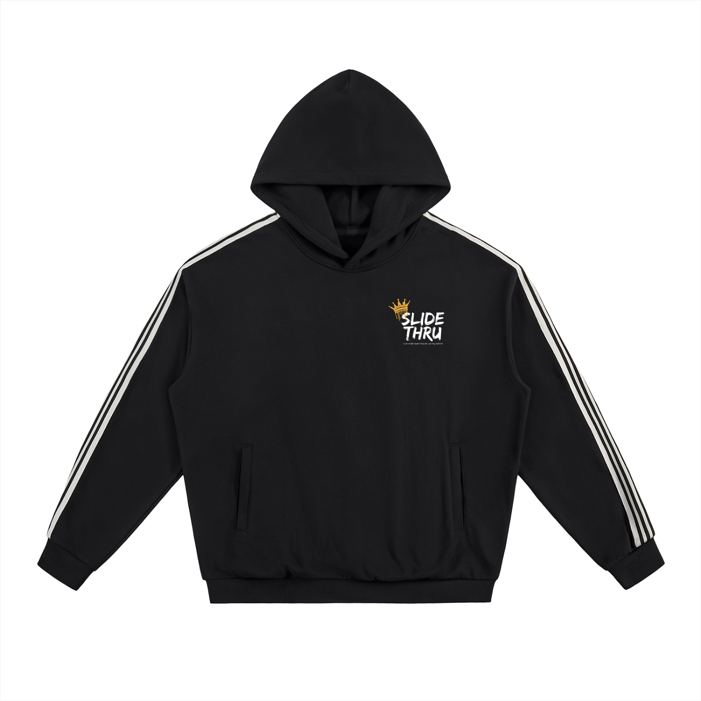 Side Stripe Drop-Shoulder Hoodie