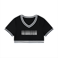 Women's Color Block V-Neck Crop T-Shirt