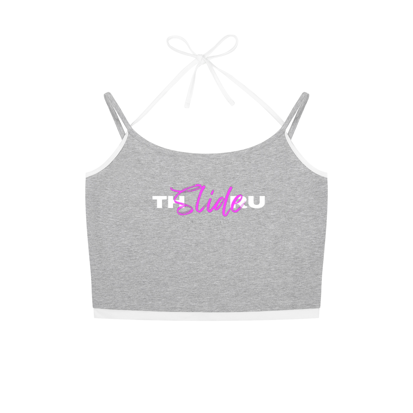 Contrast Binding Halter Tank Top