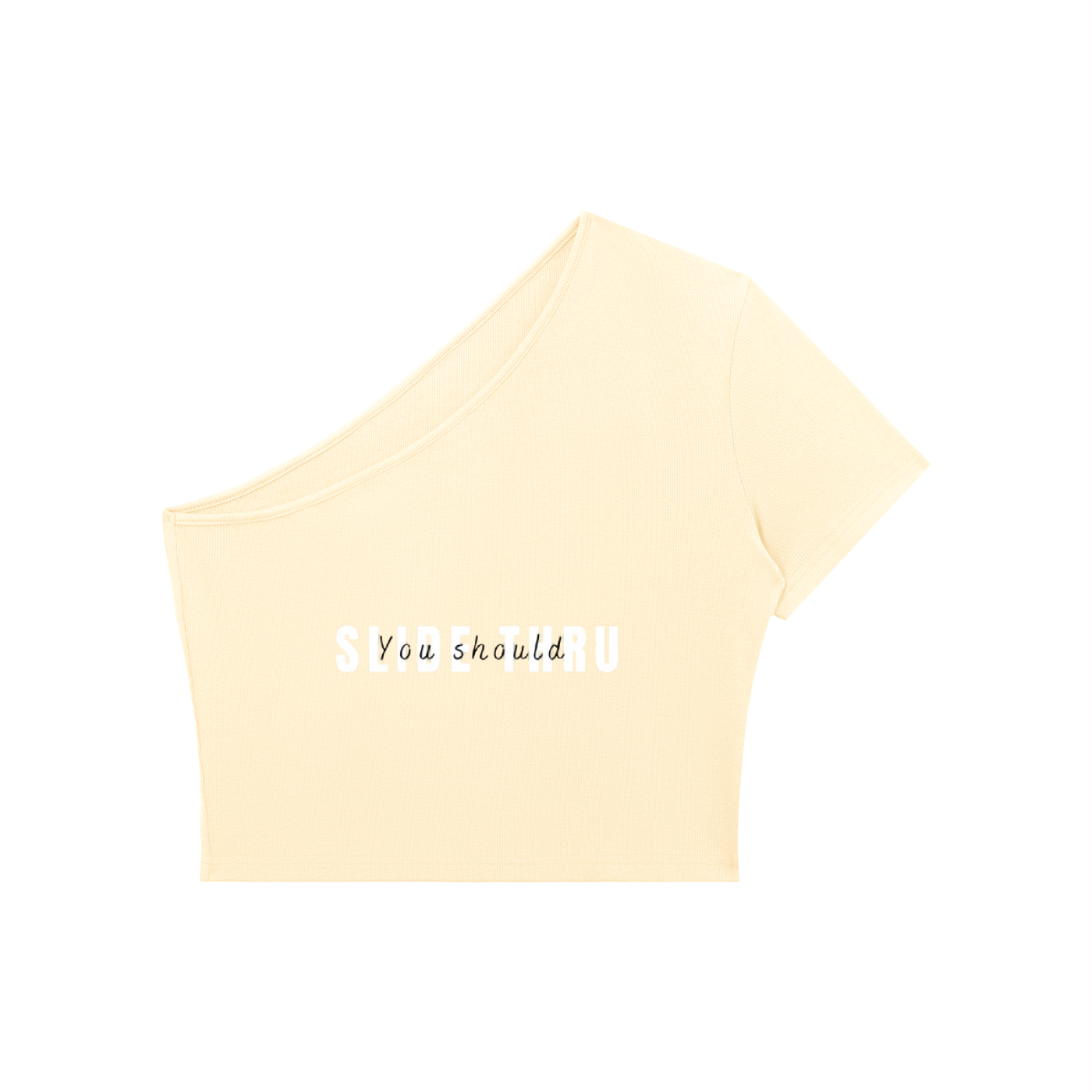 Women's One-Shoulder Crop T-Shirt