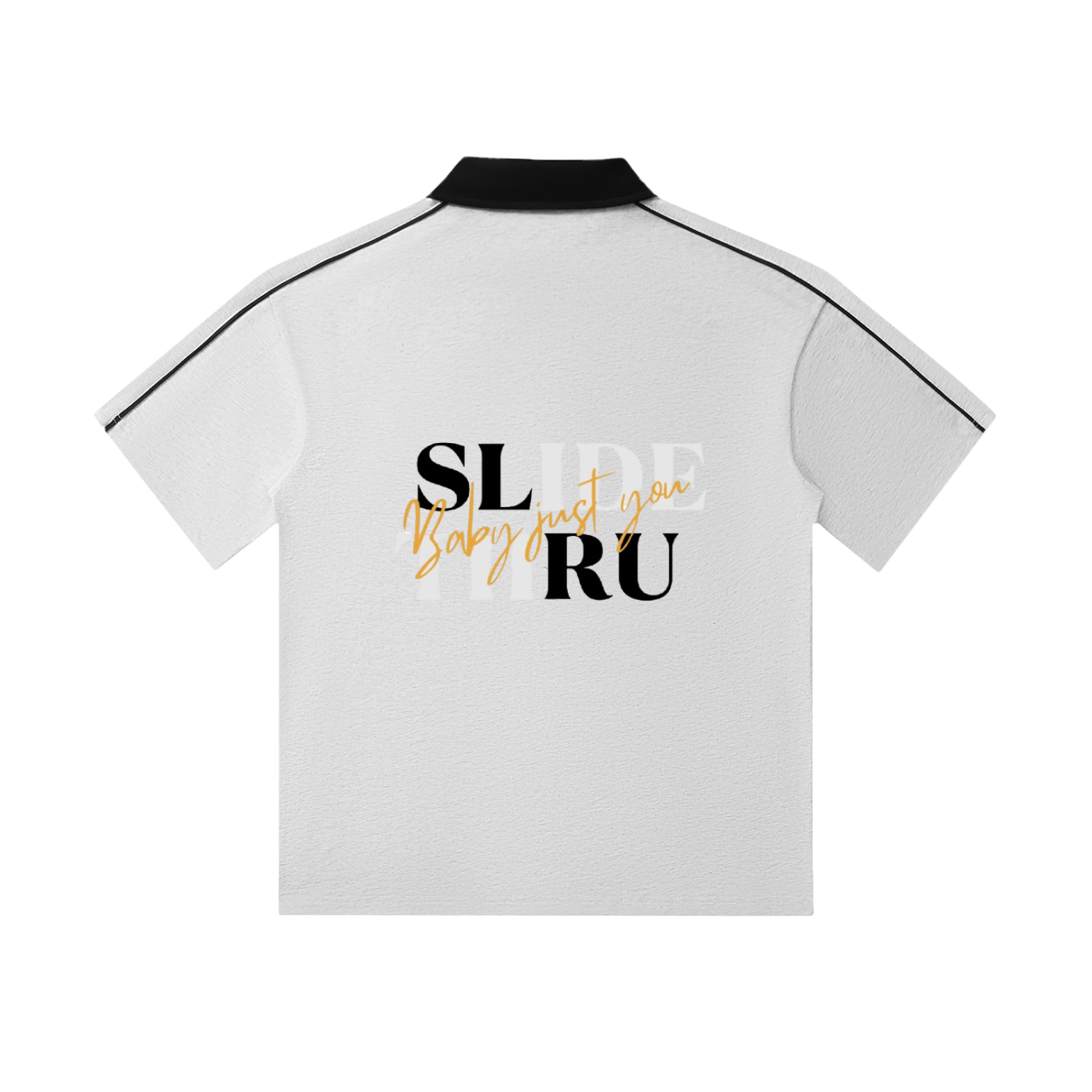Contrast Collar Short-Sleeve Polo Shirt