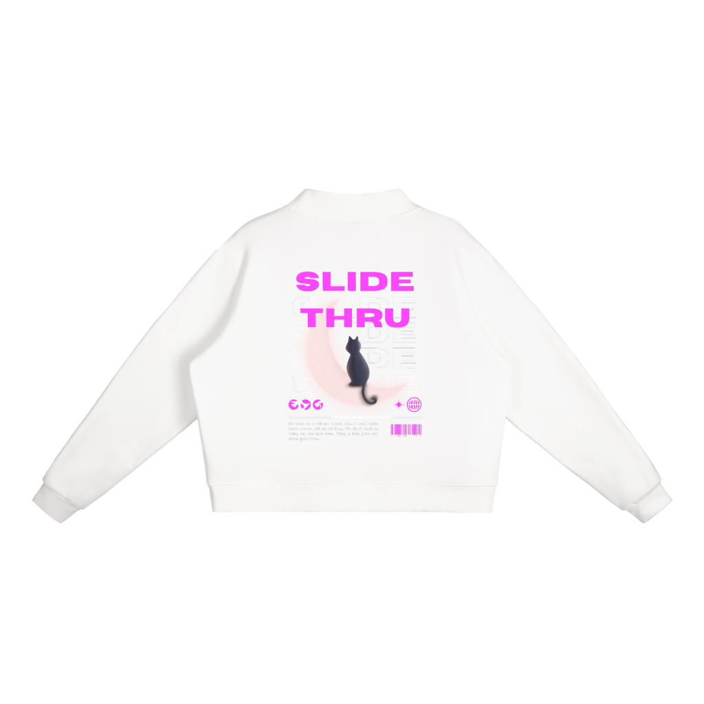 Essential Fleece Mock-Neck Crew Sweatshirt