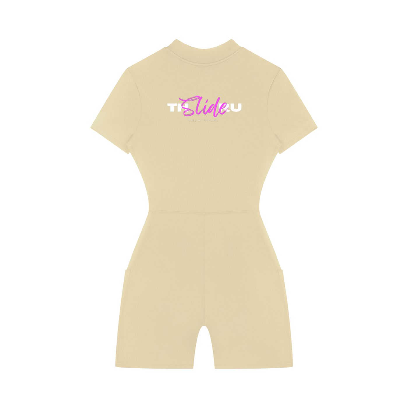 Women's Quarter-Zip Short Sleeve Romper