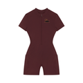 Women's Quarter-Zip Short Sleeve Romper
