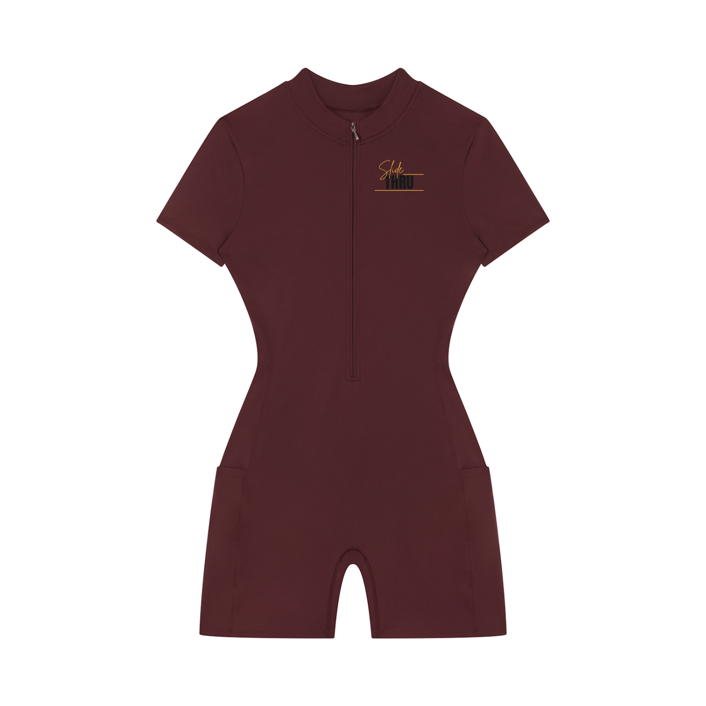 Women's Quarter-Zip Short Sleeve Romper
