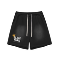 Sun Fade Raw Edge Cotton Shorts