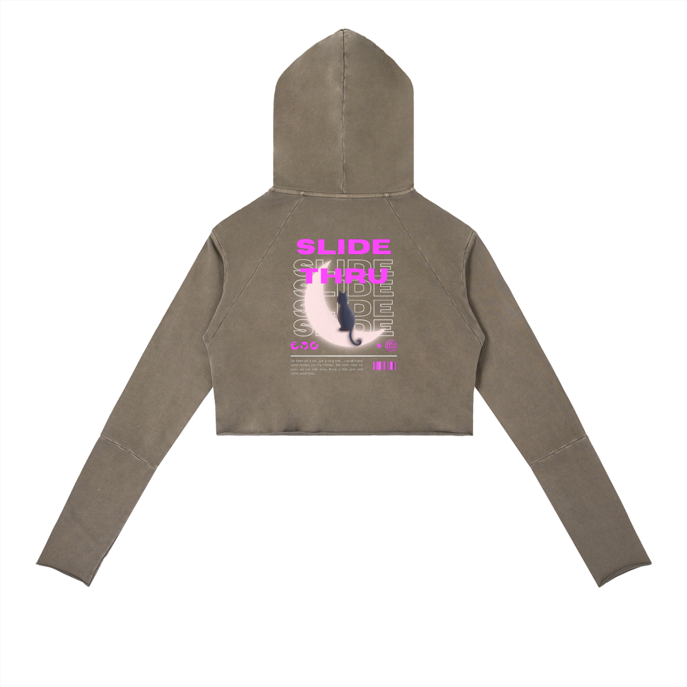 Vintage Washed Raw Edge Hoodie