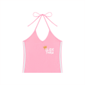 Women's Color Block Halter Crop Tank Top
