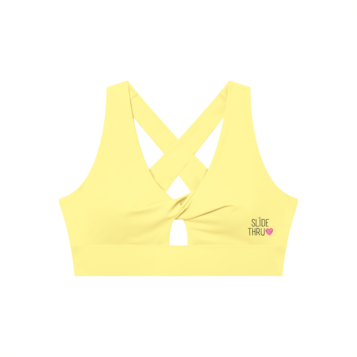 Women's Twist Front V-Neck Sports Bra