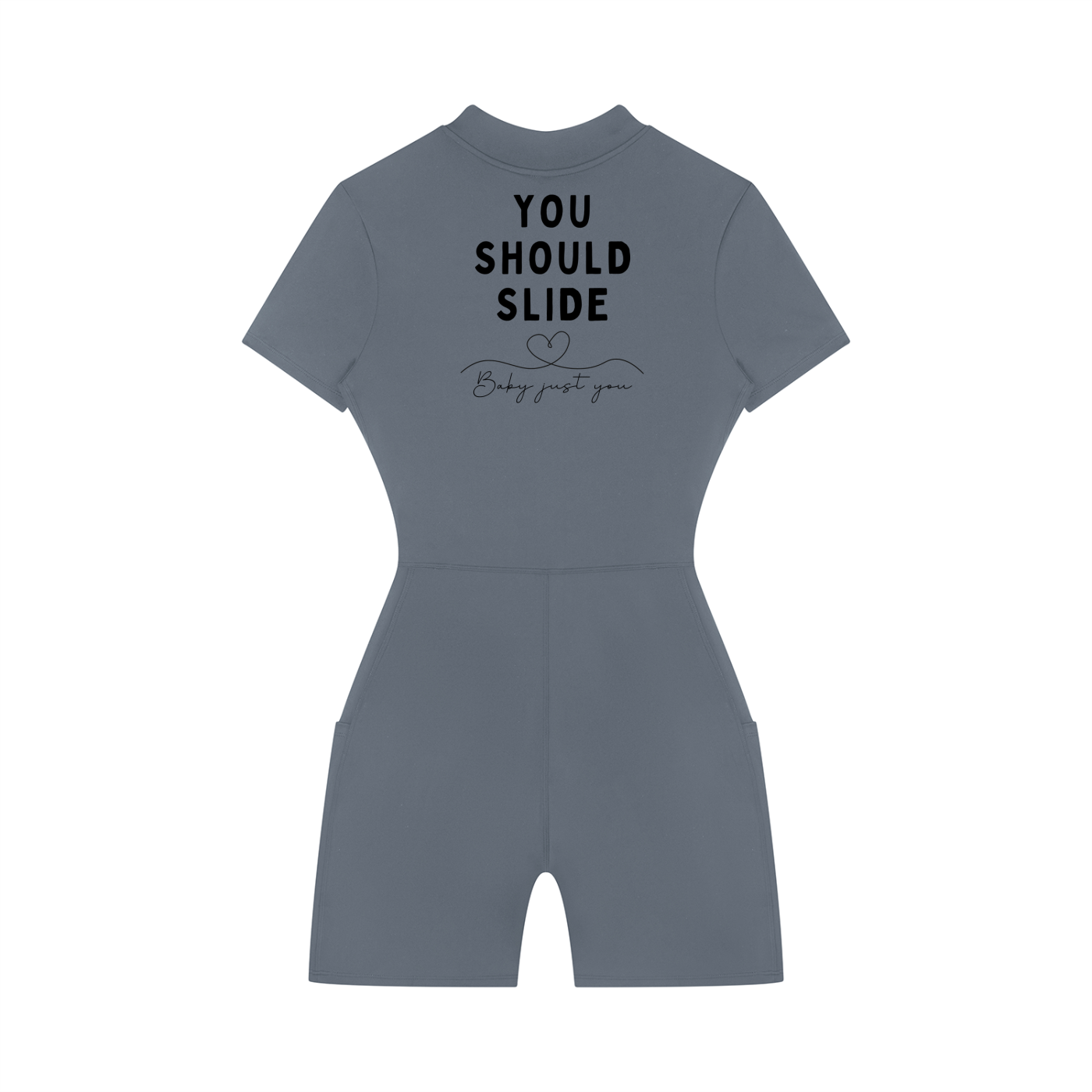 Women's Quarter-Zip Short Sleeve Romper