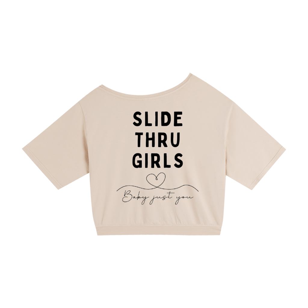 Asymmetric Shoulder Oversized Cotton T-Shirt