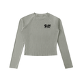 Dyed Washed Raglan Long Sleeve Slim T-Shirt