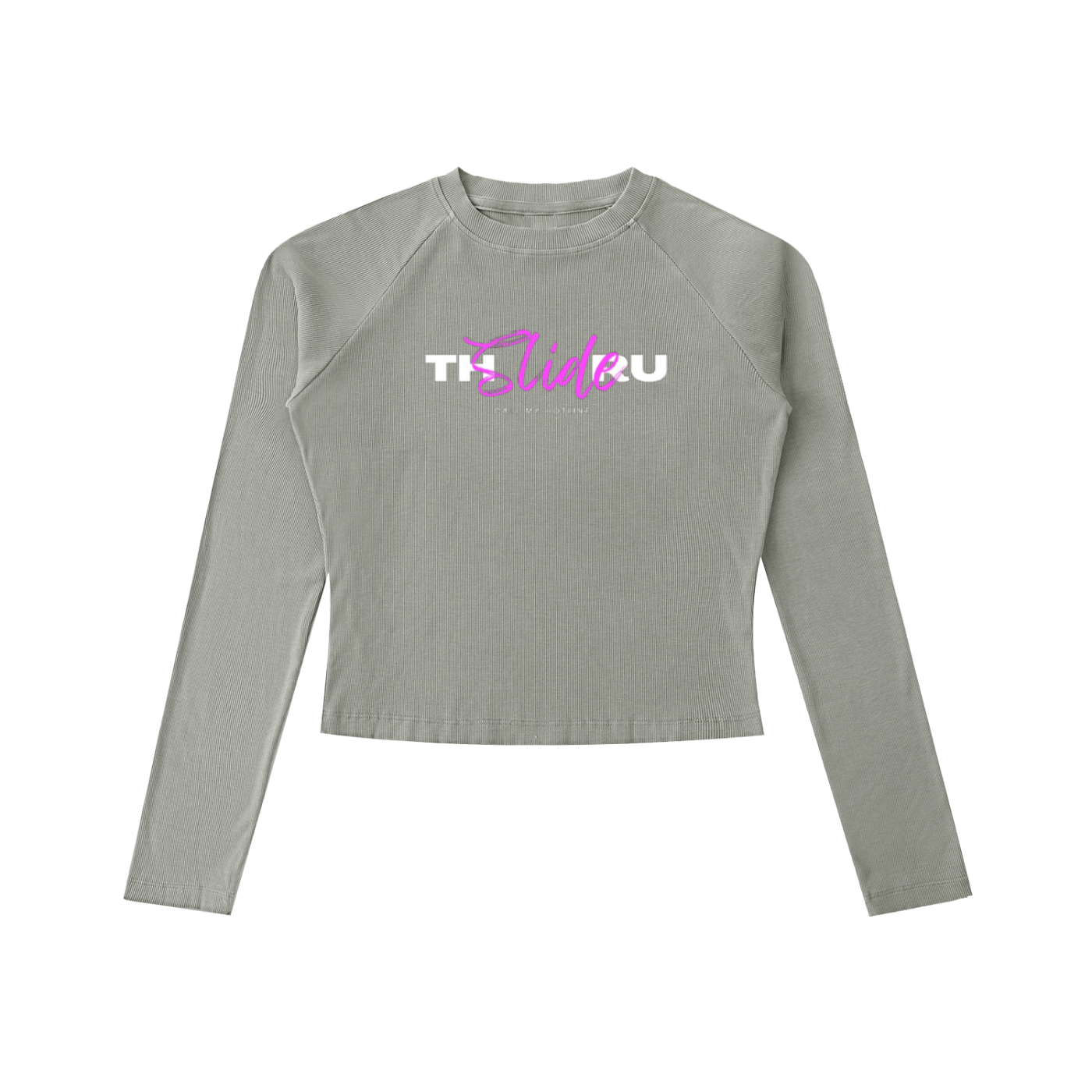 Dyed Washed Raglan Long Sleeve Slim T-Shirt