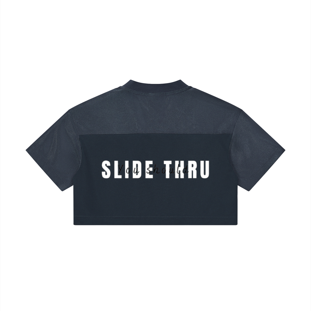 Women’s Cropped Paneled V-Neck Jersey