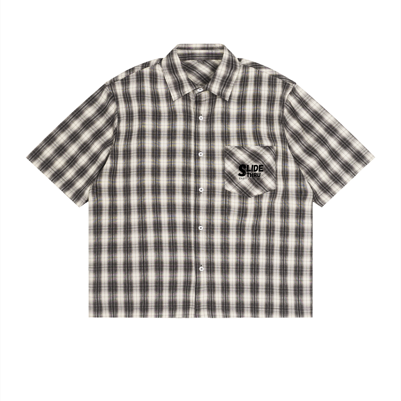 Unisex Boxy Plaid Short Sleeve Shirt