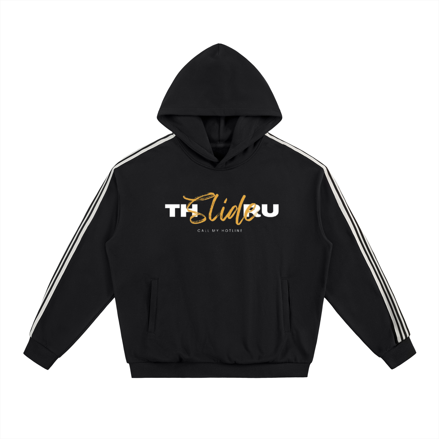 Side Stripe Drop-Shoulder Hoodie
