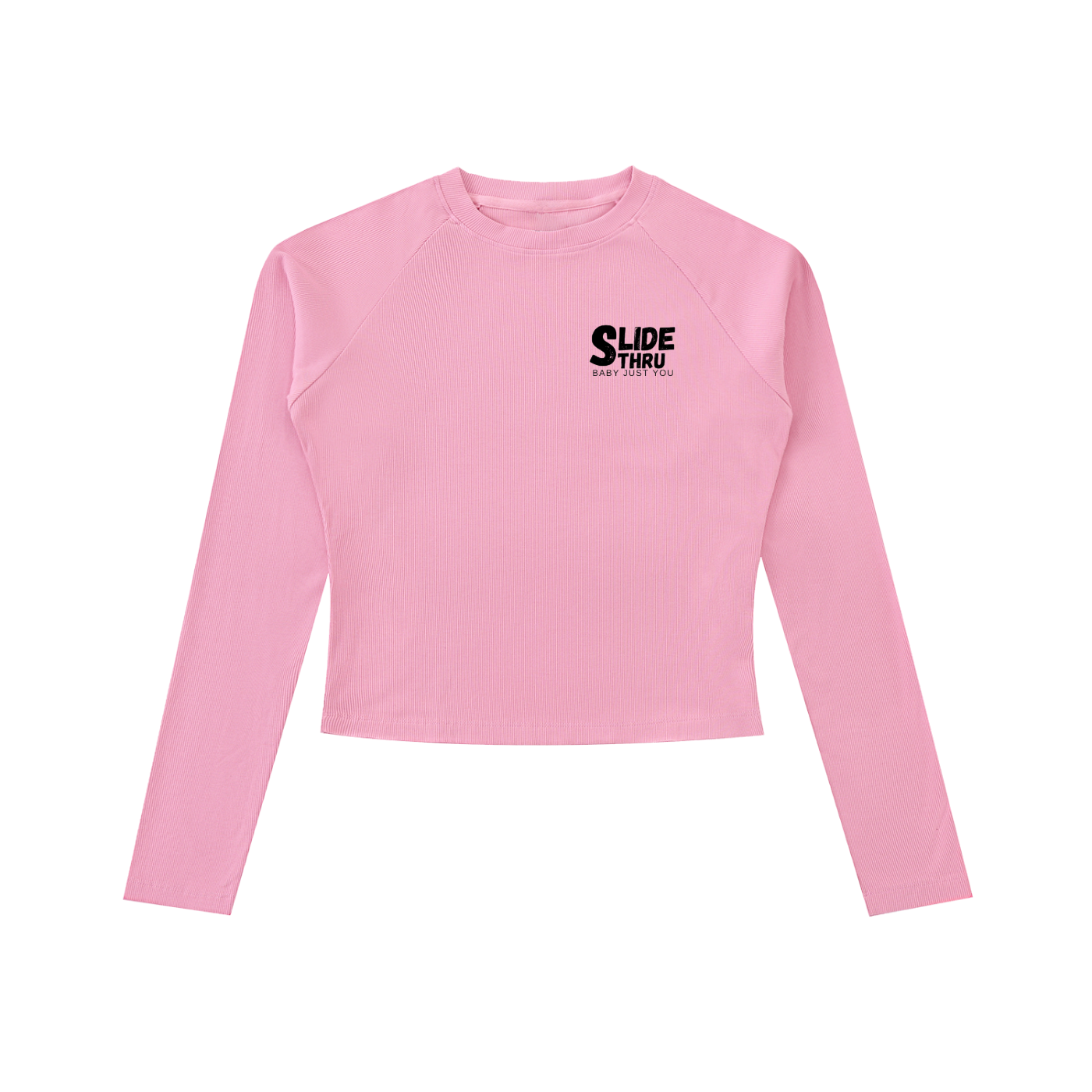 Dyed Washed Raglan Long Sleeve Slim T-Shirt