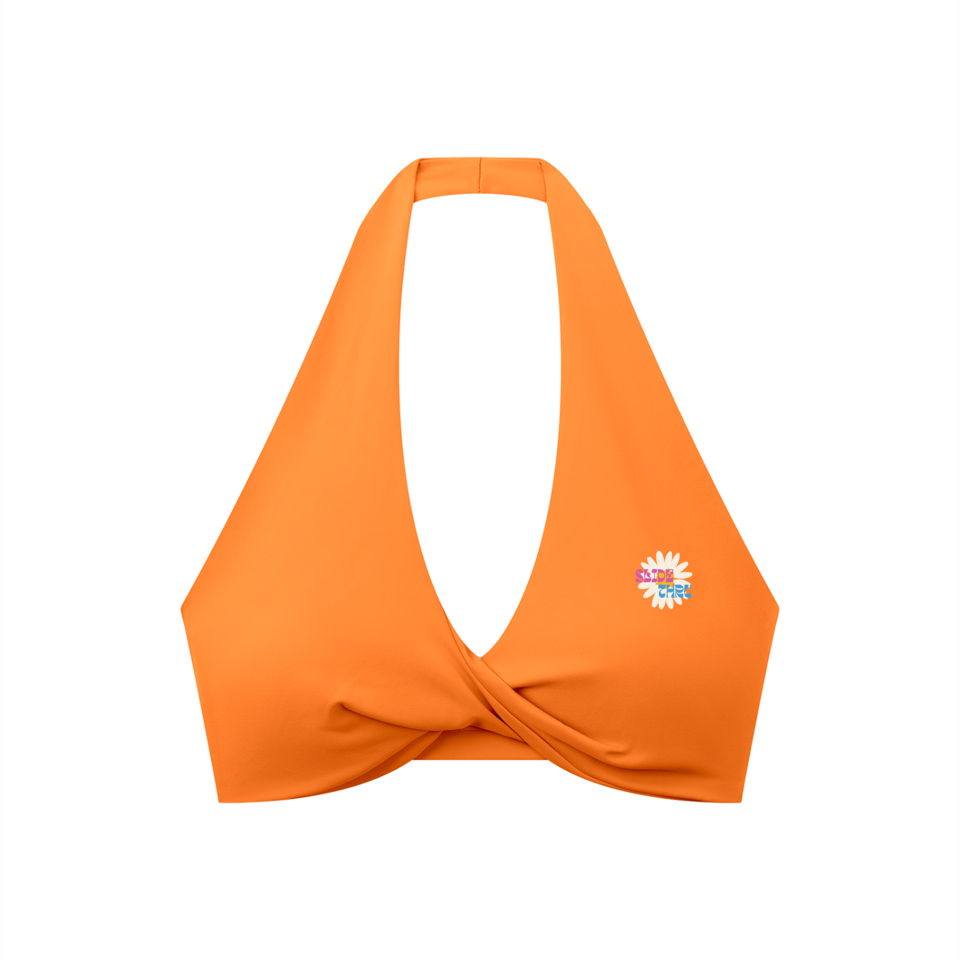 Women's Pleated Halter Sports Bra