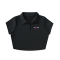 V-Neck Lapel Crop Top