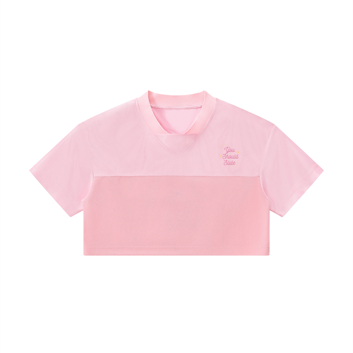 Women’s Cropped Paneled V-Neck Jersey