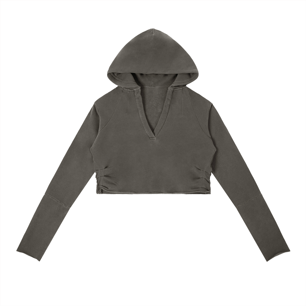 Vintage Washed Raw Edge Hoodie