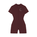 Women's Quarter-Zip Short Sleeve Romper