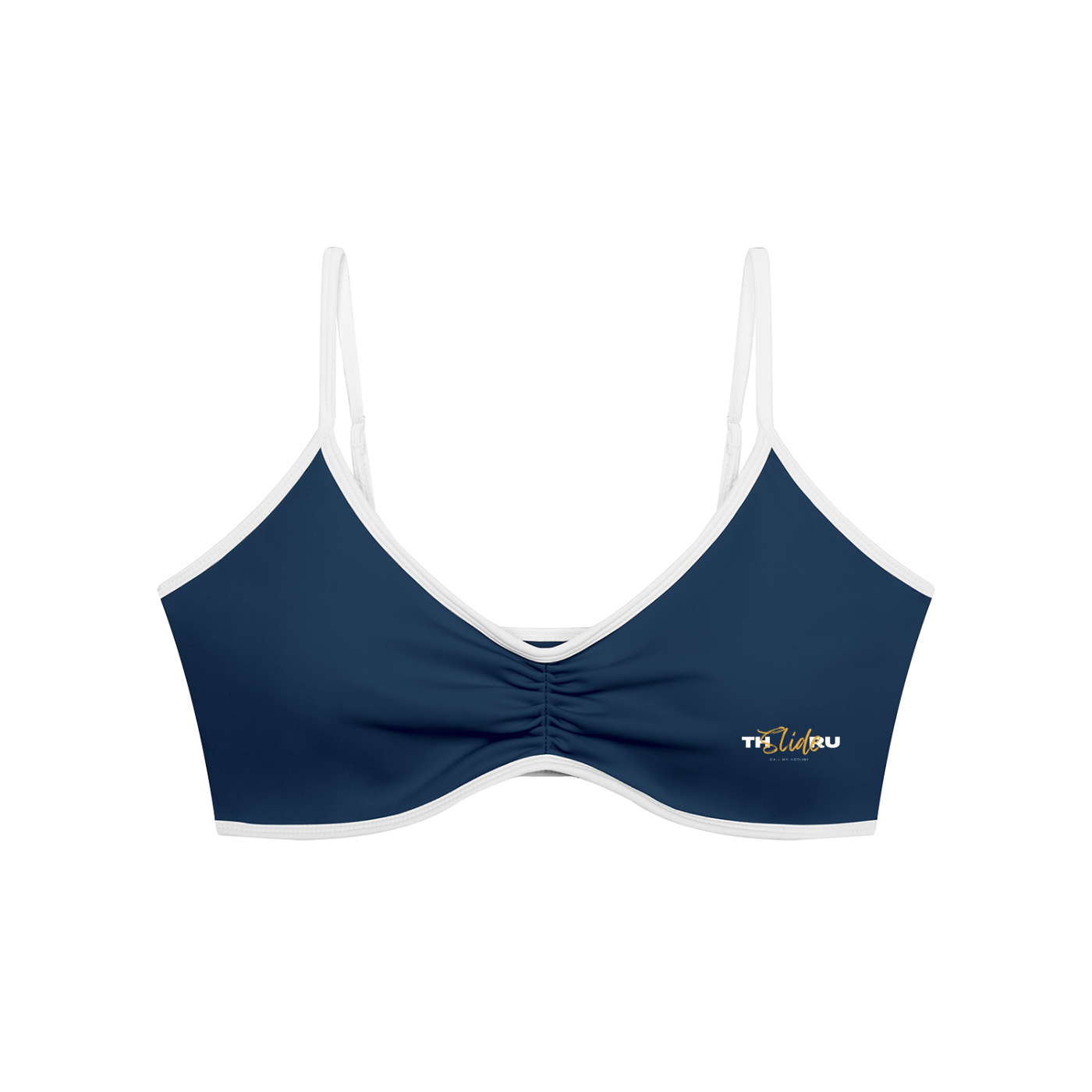 Women's Color Block Ruched V-Neck Sports Bra