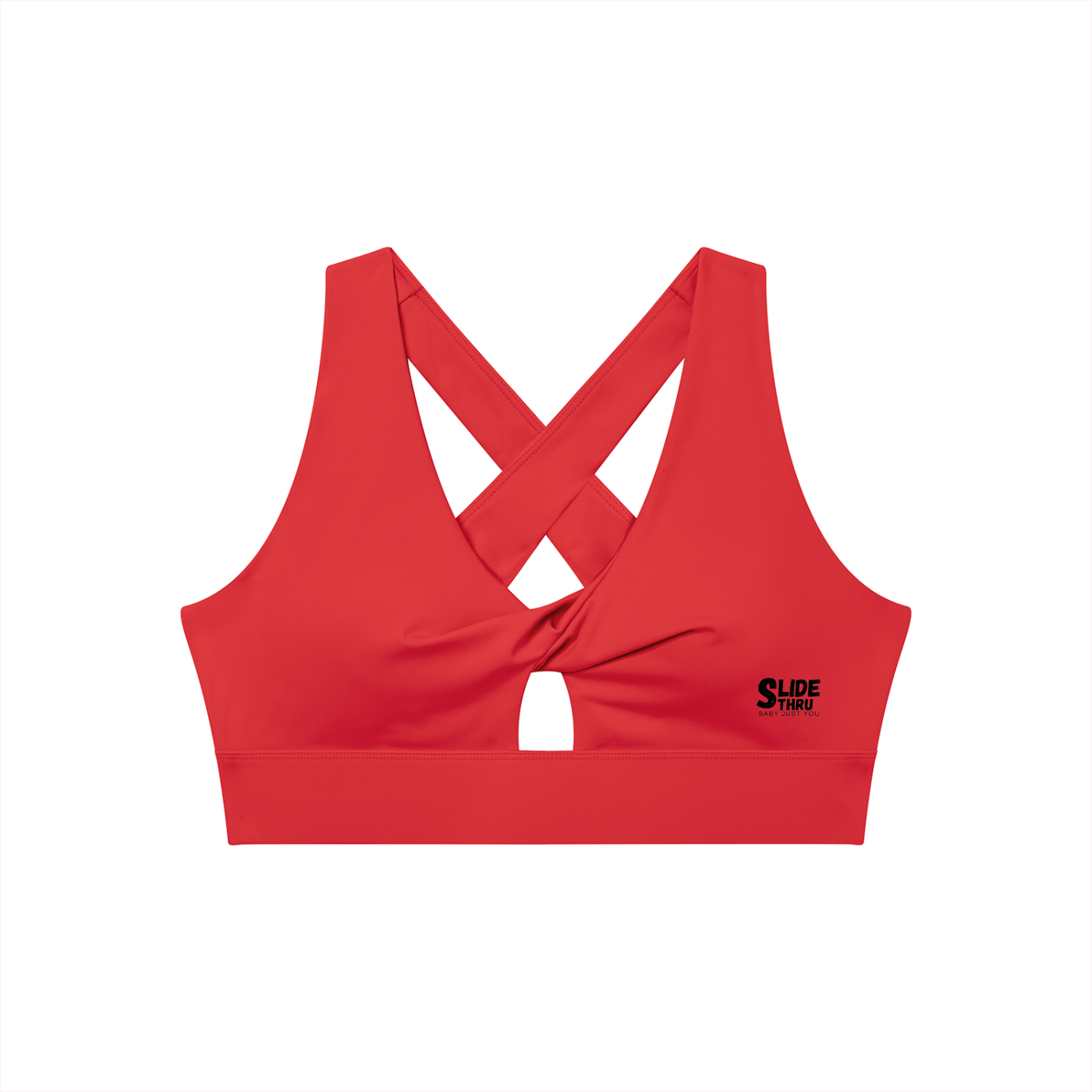 Women's Twist Front V-Neck Sports Bra