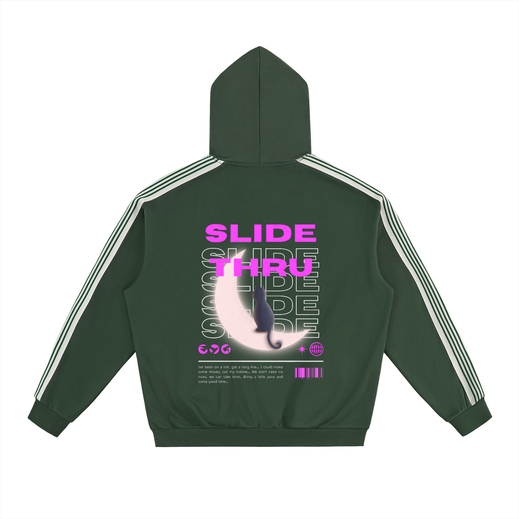Side Stripe Drop-Shoulder Hoodie