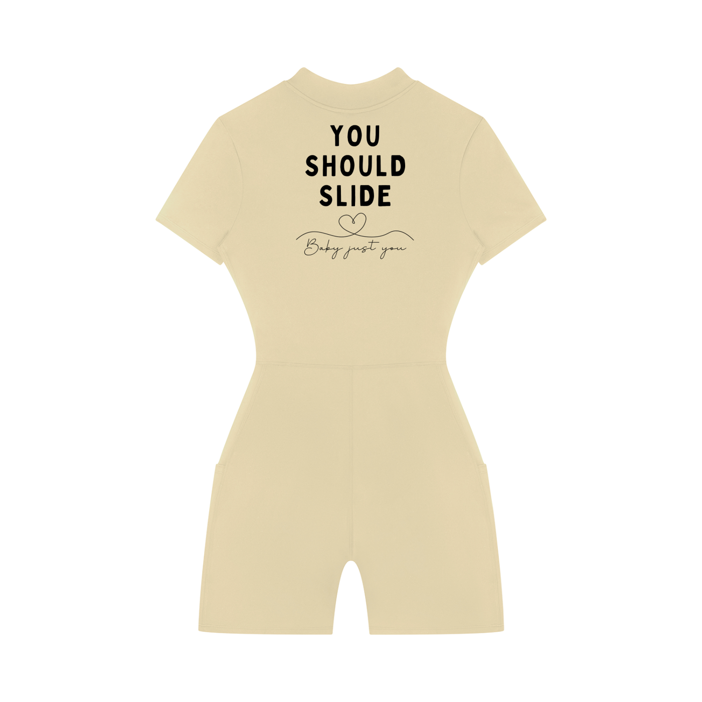 Women's Quarter-Zip Short Sleeve Romper