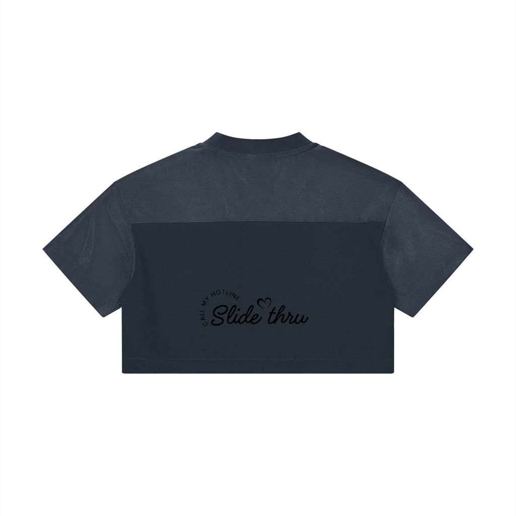 Women’s Cropped Paneled V-Neck Jersey