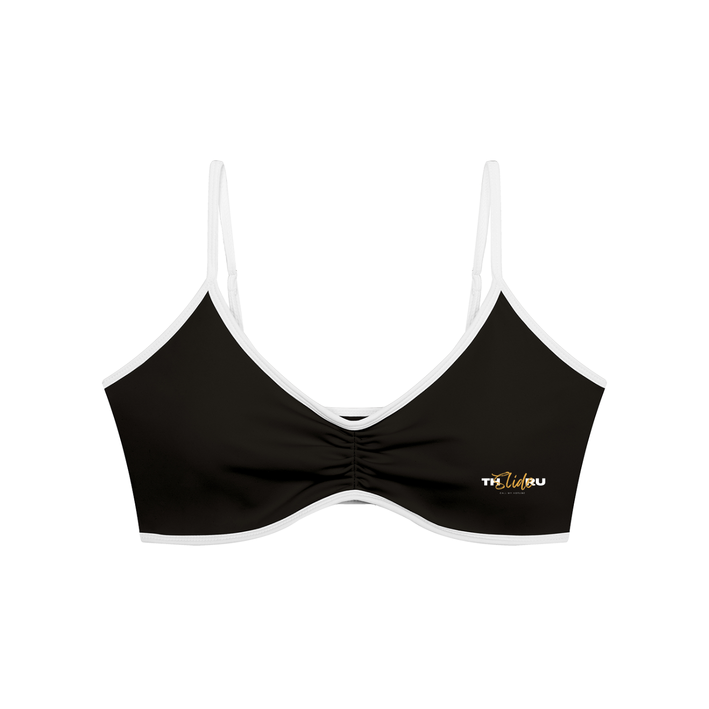Women's Color Block Ruched V-Neck Sports Bra