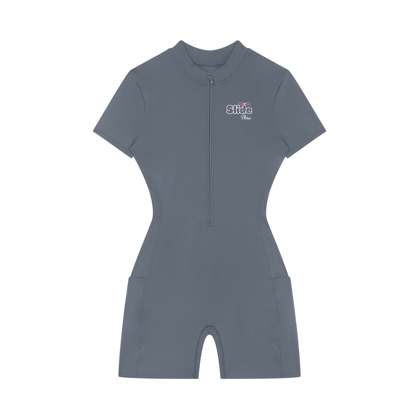 Women's Quarter-Zip Short Sleeve Romper