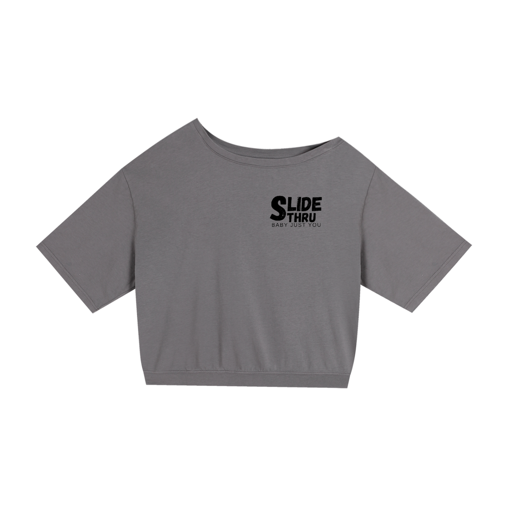 Asymmetric Shoulder Oversized Cotton T-Shirt