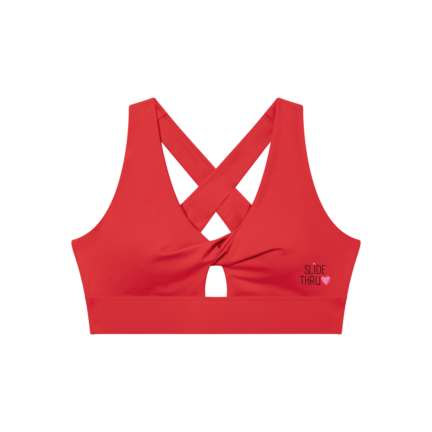 Women's Twist Front V-Neck Sports Bra