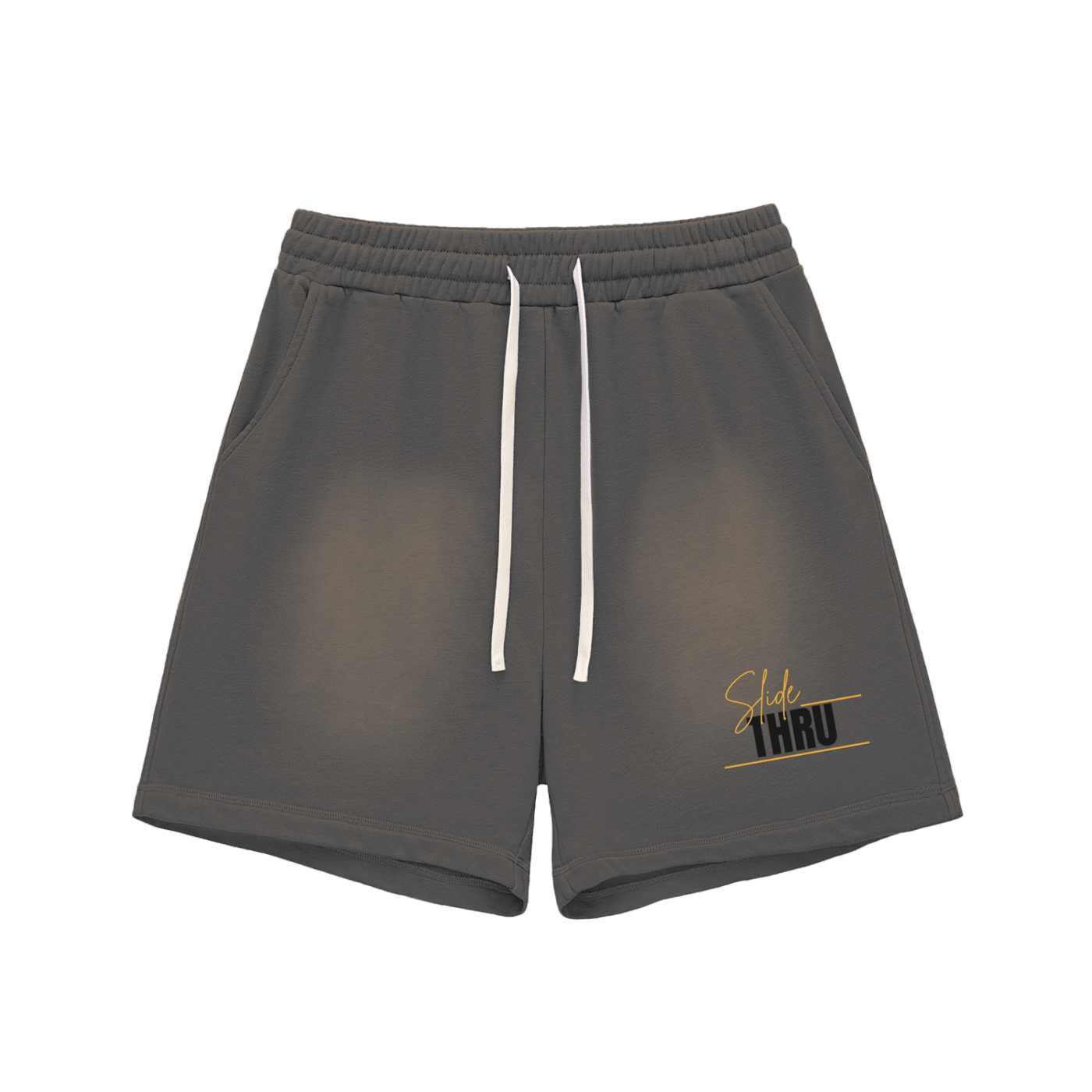 Sun Fade Raw Edge Cotton Shorts