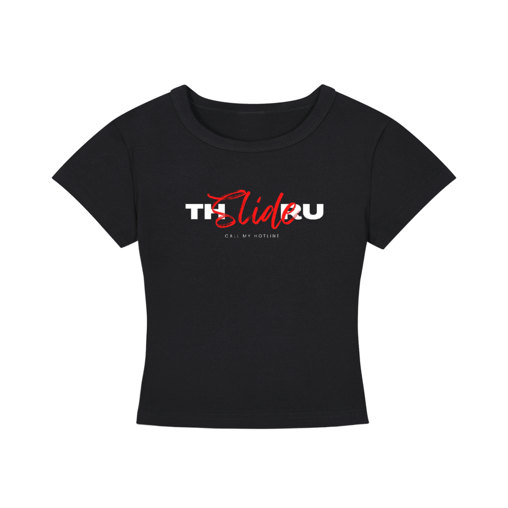 Slide Thru - Cropped T-Shirt (Red)