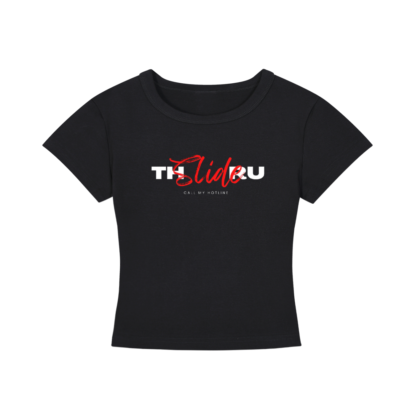 Slide Thru - Cropped T-Shirt (Red)