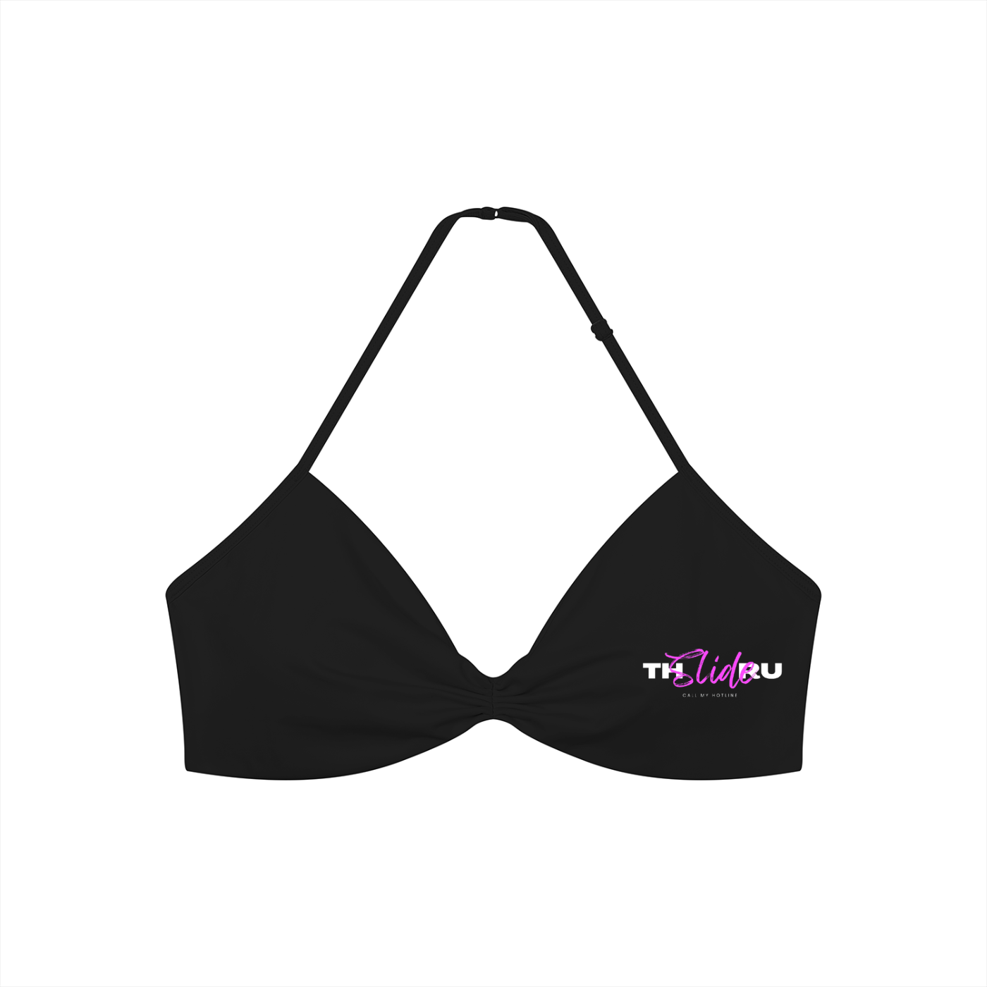 Women’s Ruched Halter-Neck Sports Bra