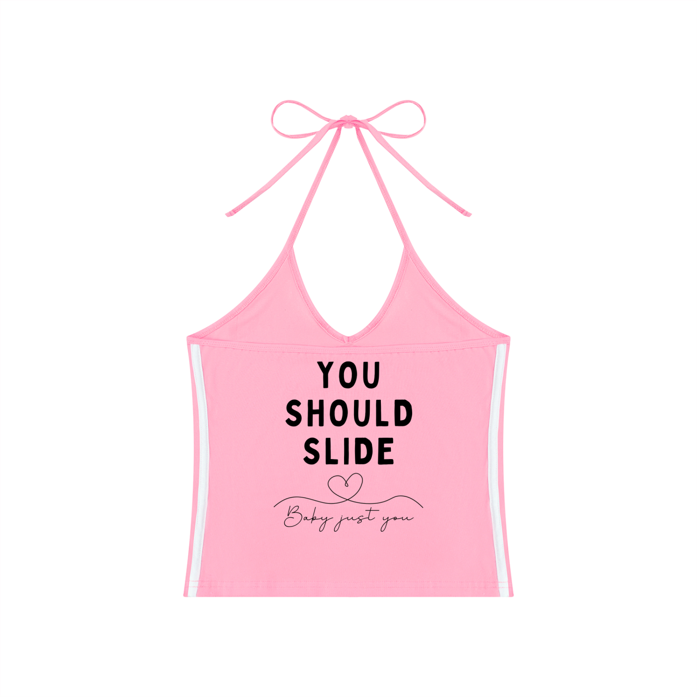 Women's Color Block Halter Crop Tank Top