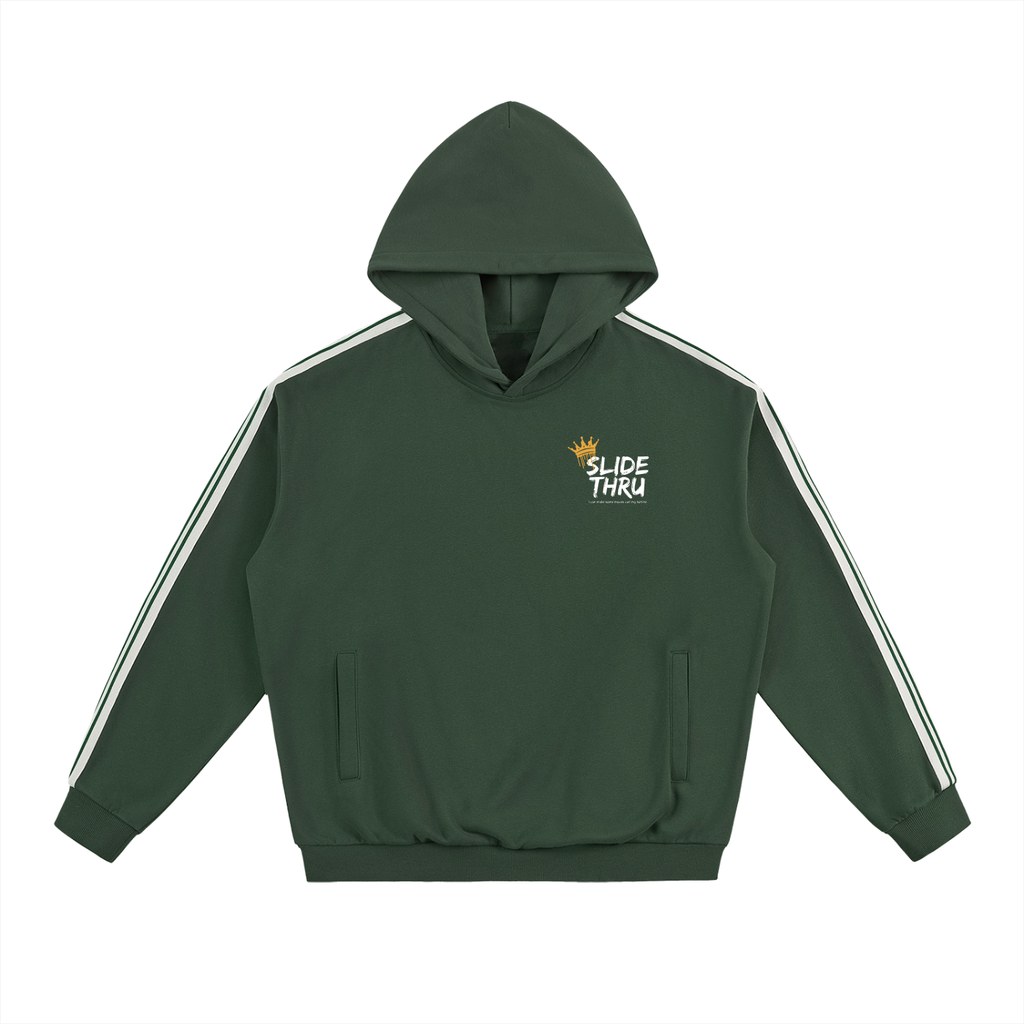 Side Stripe Drop-Shoulder Hoodie